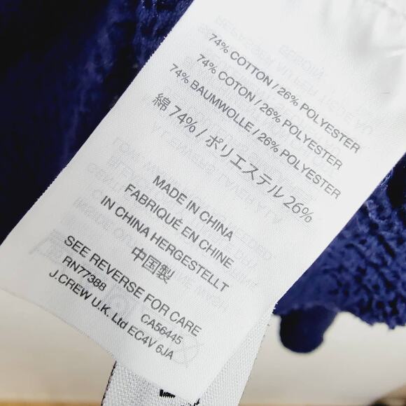 J. Crew Flare Sleeve Swing Sweater Navy Blue Style H7152 - Size XS - Picture 8 of 9